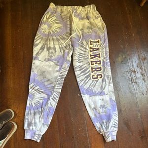 Lakers tie dye sweatpants